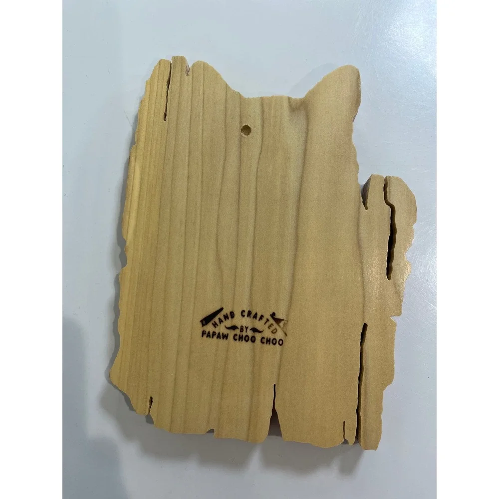 Vintage Wood Carved Cat Scroll Saw Art Cat Rustic Wall‎ Decor Handmade Lazer